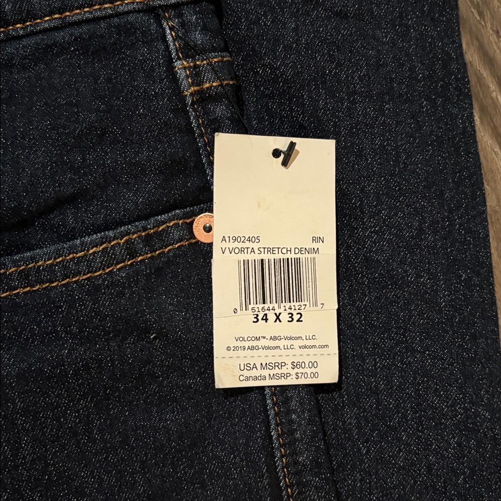 NWT Volcom Vorta slim fit jeans 34x32 - Picture 5 of 6